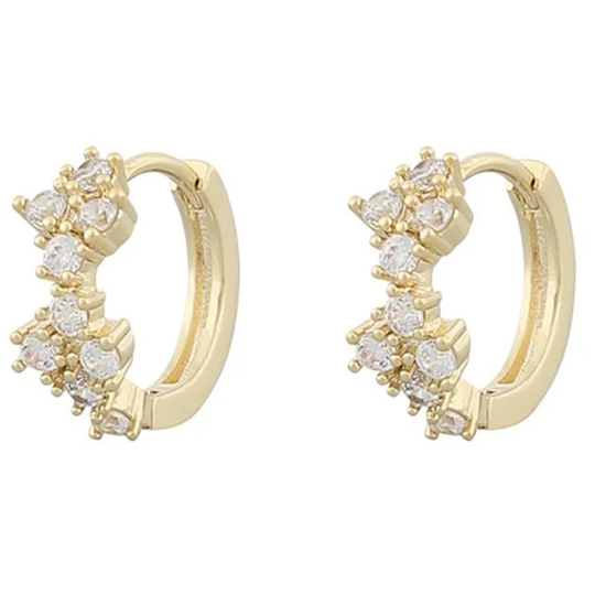 London ring ear gold/clear, Snö of Sweden Örhängen