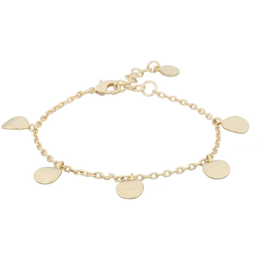 Nicki charm brace plain gold, Snö of Sweden Armband