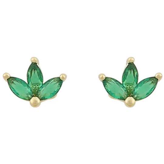 London small ear gold/green, Snö of Sweden Örhängen