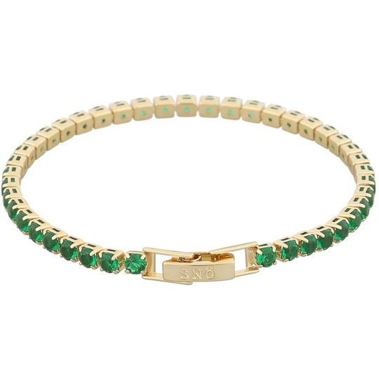 London stone brace gold/green, Snö of Sweden Armband