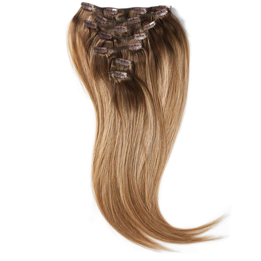 Rapunzel of Sweden Clip-on set 7 pieces 50 cm Natural Brown ColorMelt