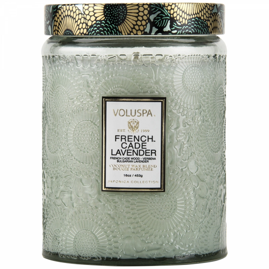 Voluspa French Cade & Lavender Large Glass Jar Candle (100h)