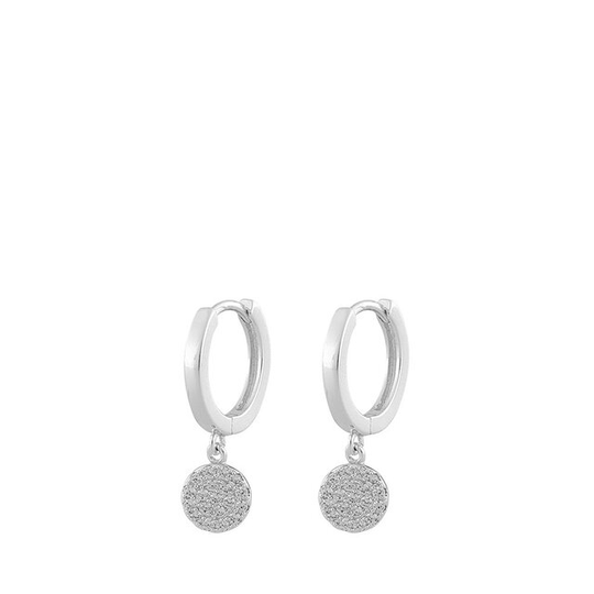 Hanni Small Ring Pendant Earring Silver/Clear