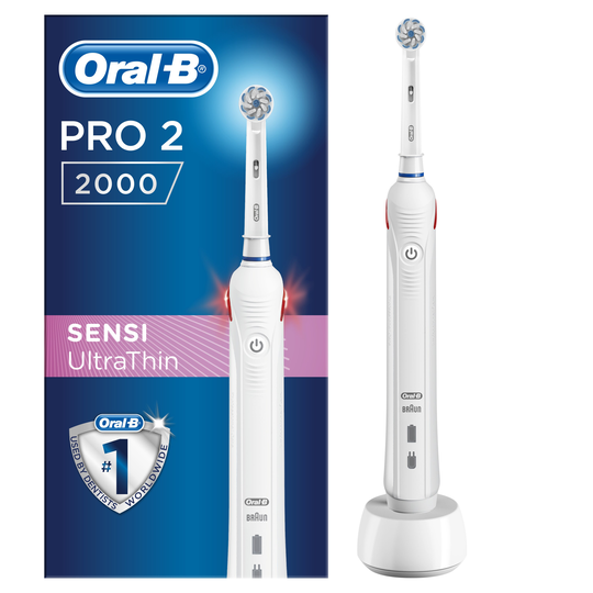 Oral B PRO 2 2000 White Sensi UltraThin Eltandborste
