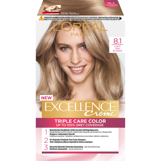 Loreal Paris Excellence Creme 8.1 Light Ash Blonde