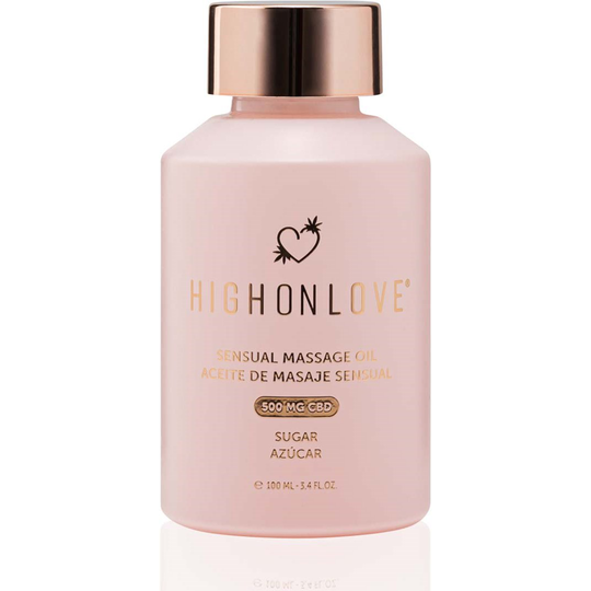 HighOnLove Sensual Massage Oil Sugar 500mg CBD 100 ml