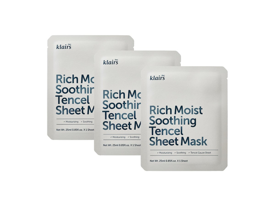 Klairs Rich Moist soothing sheet mask, Klairs Sheet Masks
