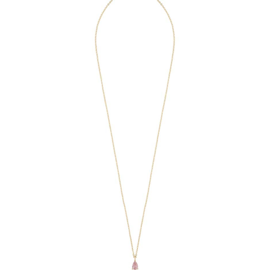 Nuit drop pendant neck 42 gold/pink, Snö of Sweden Halsband