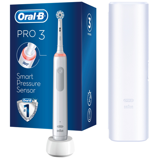 Oral B 3500 - Electric Toothbrush Designed By Braun White