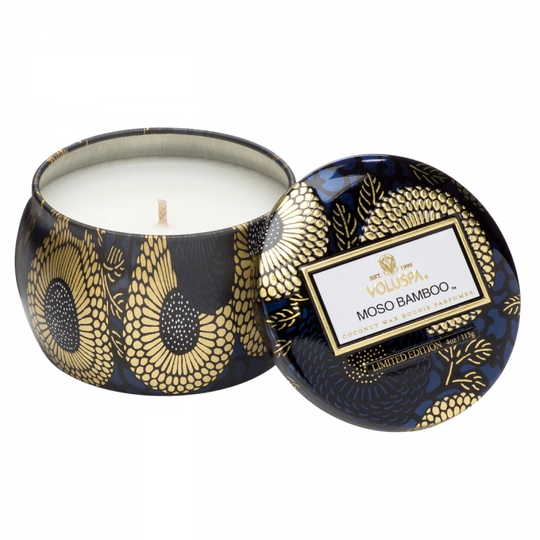 Voluspa Moso Bamboo Decorative Tin Candle (25h)
