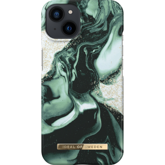 iDeal of Sweden iPhone 13 Fashion Case Golden Olive Marble