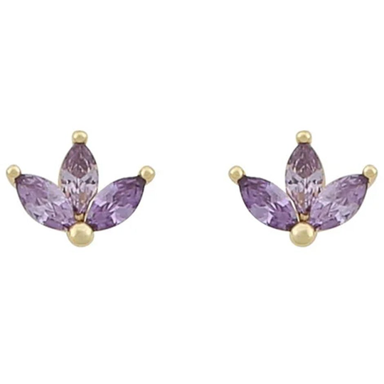 London small ear gold/purple, Snö of Sweden Örhängen