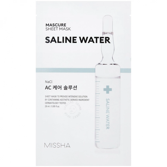 Missha Mascure Ac Care Solution Sheet Mask Saline Water