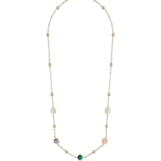 Ara chain neck 42 g/mix green, Snö of Sweden Halsband