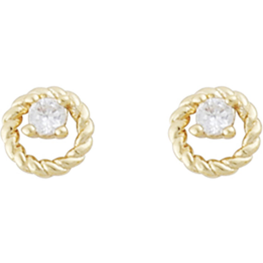 Exibit small ear gold/clear, Snö of Sweden Örhängen