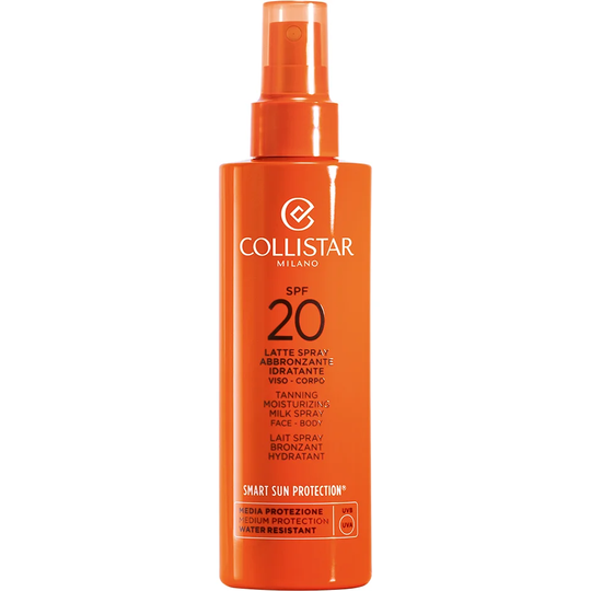 Tanning Moisturizing Milk Spray Face/Body SPF 20, 200 ml Collistar Brun utan sol (BUS)