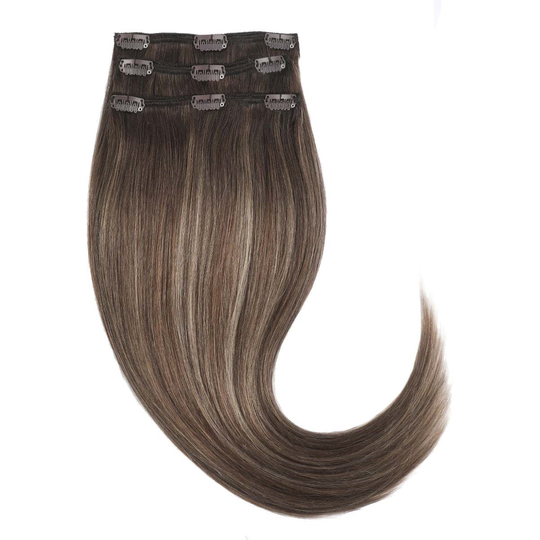 Rapunzel of Sweden Clip-on set 3 pieces 50 cm Hazelnut Caramel Balayag