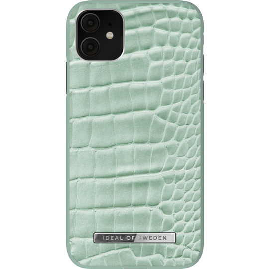 iDeal of Sweden iPhone 11/XR Atelier Case Mint Croco