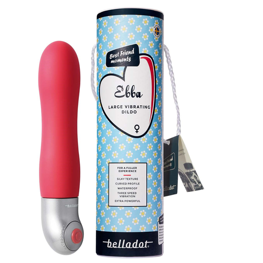 Belladot Ebba Large Vibrating Dildo Red