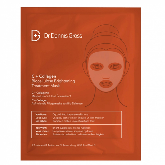 Dr Dennis Gross C+ Collagen Biocellulose Brightening Treatment Mask