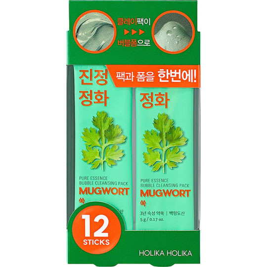 Pure Essence Mugwort Bubble Cleansing Pack, Holika Holika Ansiktsmask