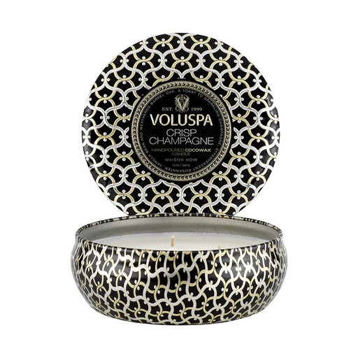3-Wick Tin Candle 40h Crisp Champagne