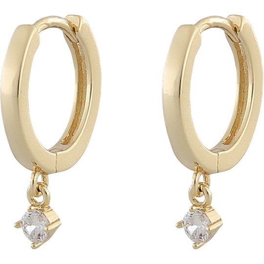 Camille Small Ring Ear Gold/Clear, Snö of Sweden Örhängen