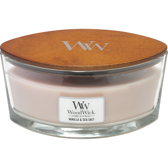 Vanilla & Sea Salt, WoodWick Doftljus