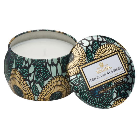 Voluspa French Cade & Lavender Decorative Tin Candle (25h)