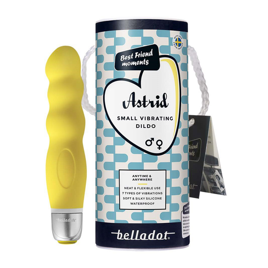 Belladot Astrid Small Vibrating Dildo Yellow