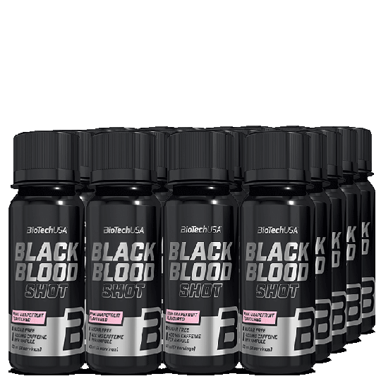 20 x Black Blood Shot, 60 ml, Pink Grapefruit