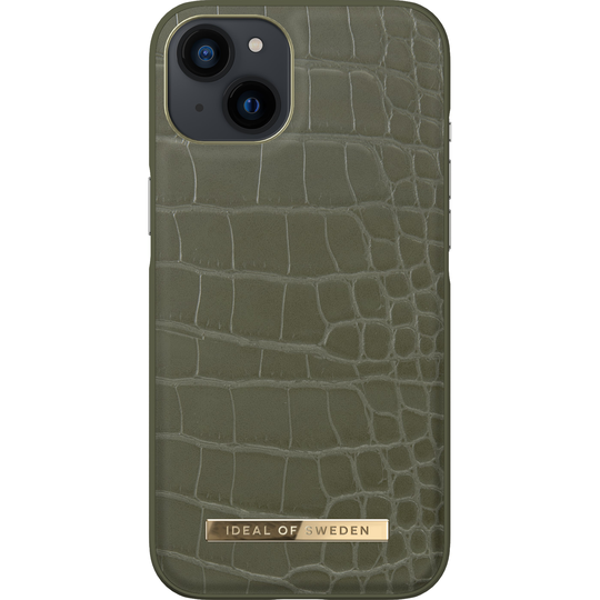 iDeal of Sweden iPhone 13 Atelier Case Khaki Croco