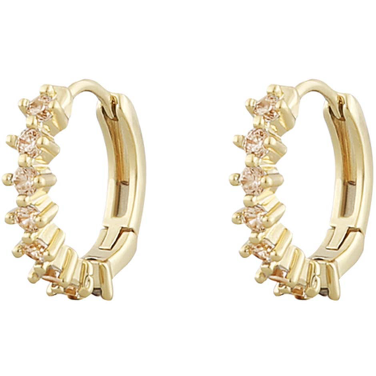 Nuit small ring ear gold/champagne, Snö of Sweden Örhängen