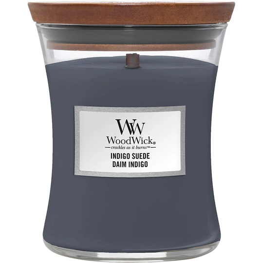Indigo Suede, 275 g WoodWick Doftljus
