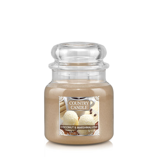 Country Candle Coconut & Marshmallow 2 Wick Medium Jar 75 h