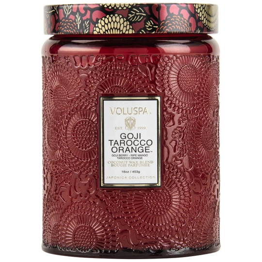 Voluspa Goji & Tarocco Orange Large Glass Jar Candle (100h)