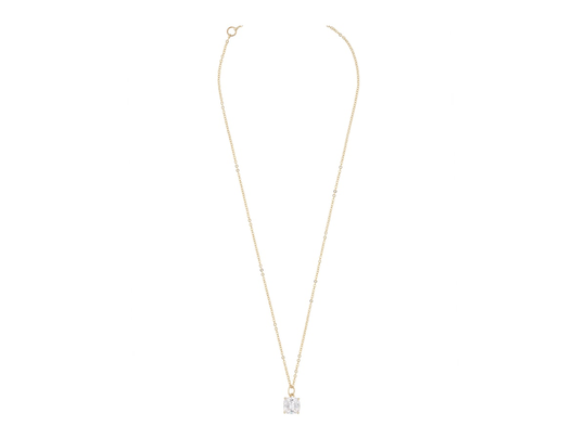 Camille Stone Pend Neck Silver/Clear, Snö of Sweden Halsband