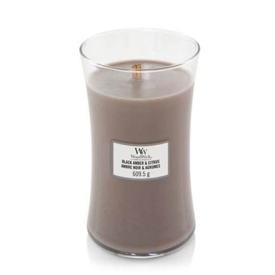 WoodWick Black Amber & Citrus Large L