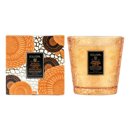 Voluspa Boxed 2-wick Hearth Candle Spiced Pumpkin Latte