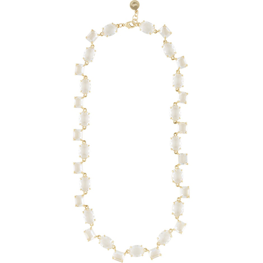 Saturday neck 45 gold/clear, Snö of Sweden Halsband