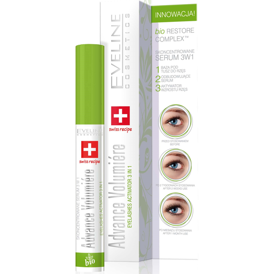 Eveline Cosmetics Advance Volumiere Eyelashes Activator 3in1 10 ml