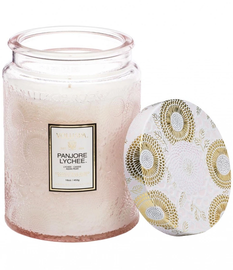 Voluspa Large Glass Jar Candle 100+ Tim Panjore Lychee (455g)