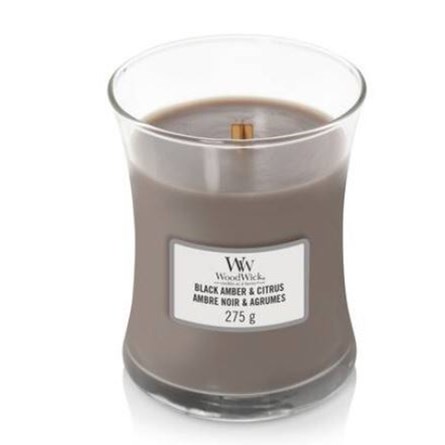 WoodWick Black Amber & Citrus Medium M