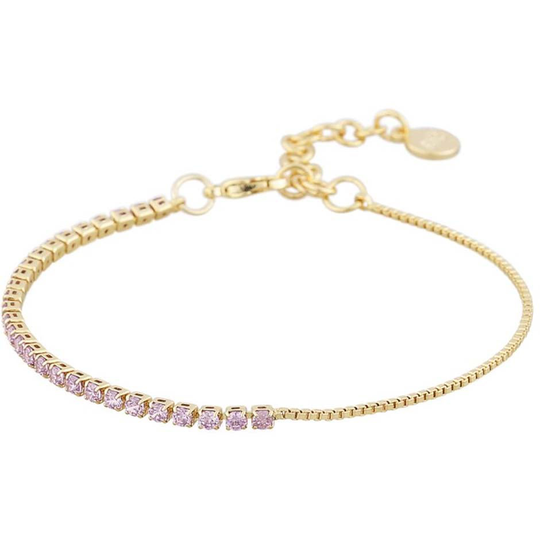 Nuit small brace gold/pink, Snö of Sweden Armband