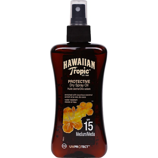 Hawaiian Tropic Protective Dry Spray Oil, SPF 15, 200 ml Hawaiian Tropic Solskydd & Solkräm