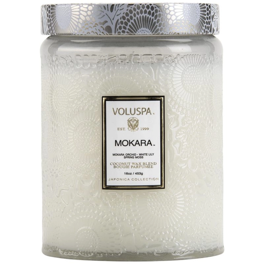 Voluspa Mokara Large Glass Jar Candle (100h)