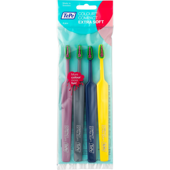 TePe Compact Colour Tandborste X-Soft 4 st
