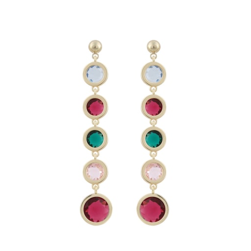 Ara Small Pendant Ear Mix Cerise Earring