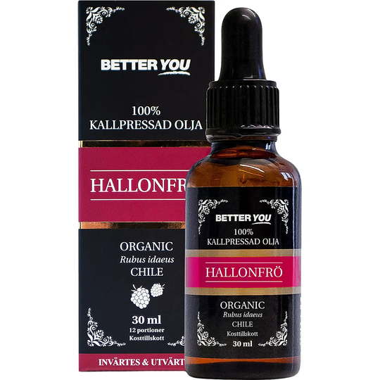 Hallonfröolja EKO Kallpressad, 30 ml Better You Hudserum & Kroppsolja