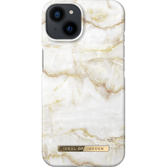 iDeal of Sweden iPhone 13 Fashion Case Golden Pearl Marble